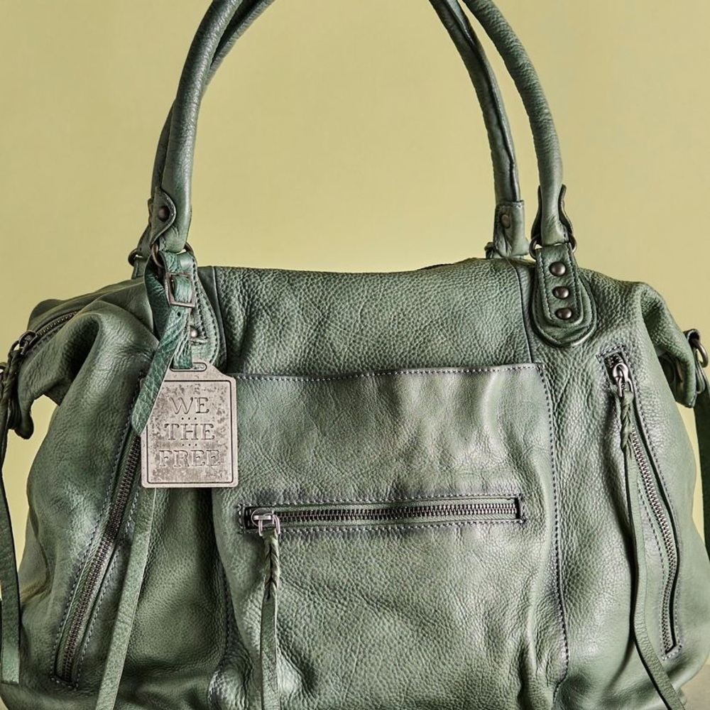 FREE PEOPLE EMERSON TOTE SAGE GREEN BRAND NEW